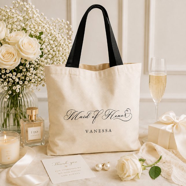 Bolsa de mano personalizada para dama de honor par (Wedding Party Tote Bag)