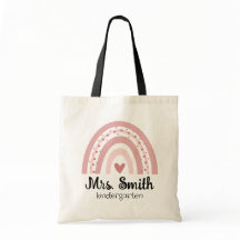 Bolsa de mano personalizada para maestra de jardín