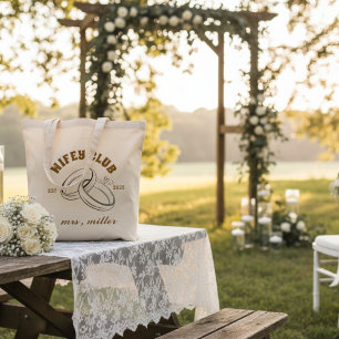 Bolsa de mano personalizada Wifey Club para boda