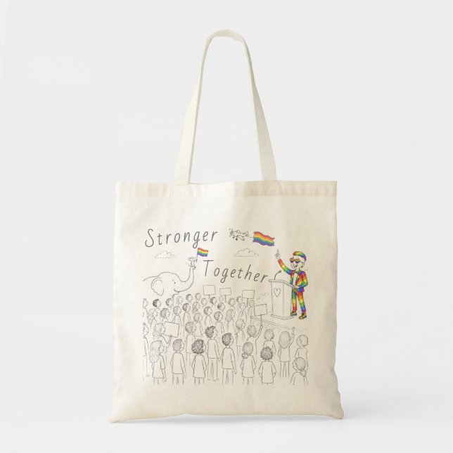 Bolsa de mano Pride Stronger Together (Frente)