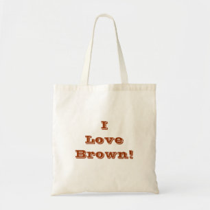 Bolsa de mano que amo a Brown