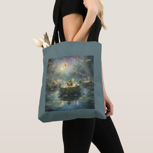 Bolsa de mano regalo de libélula rana nenúfar esta (Detalle)