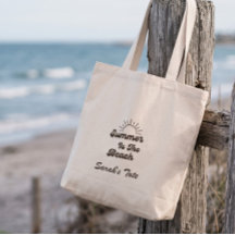 Bolsa de mano Retro Summer is the Beach con nombre