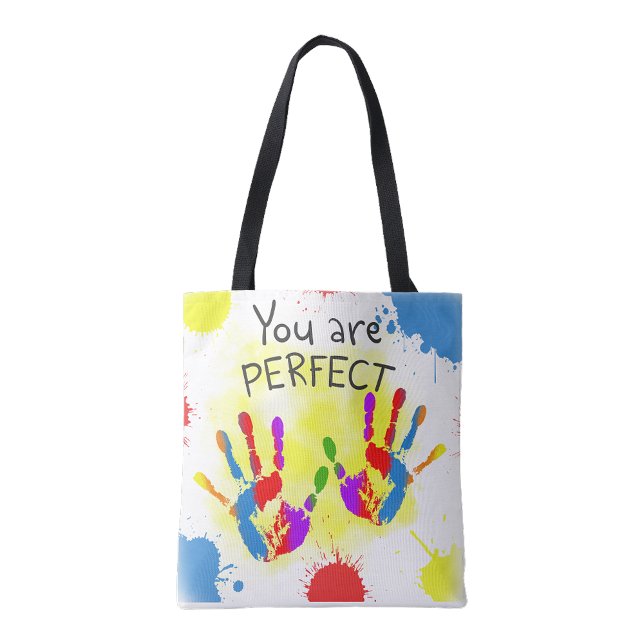 Bolsa de mano reutilizable para compras Tú eres pe (You are perfect Autism Tote Bag)