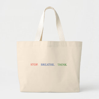 Bolsa de mano reutilizable Stop Breathe Think