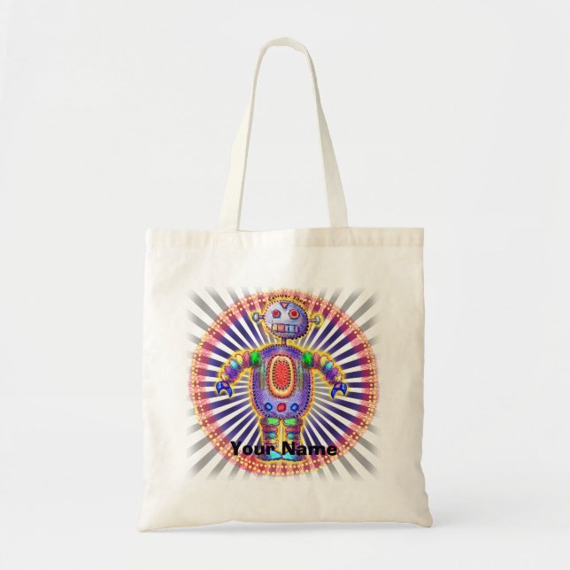 Bolsa de mano Robot Arcoíris (Frente)