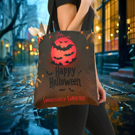 Bolsa de mano Roja Espeluznante Luna Feliz Hallowe