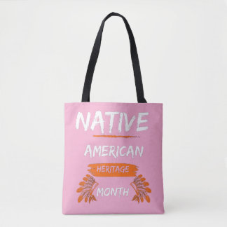 Bolsa de mano rosa del mes del patrimonio de los n