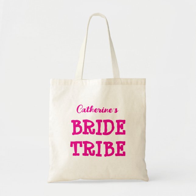 Bolsa de mano rosa para despedida de soltera Bride (Frente)