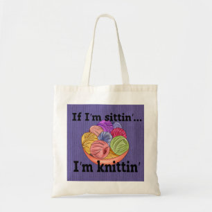 Bolsa de mano Si Estoy Sentada Estoy Tejiendo