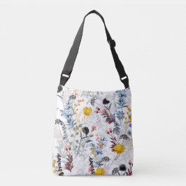 Bolsa de mano sofisticada de pradera de flores sil