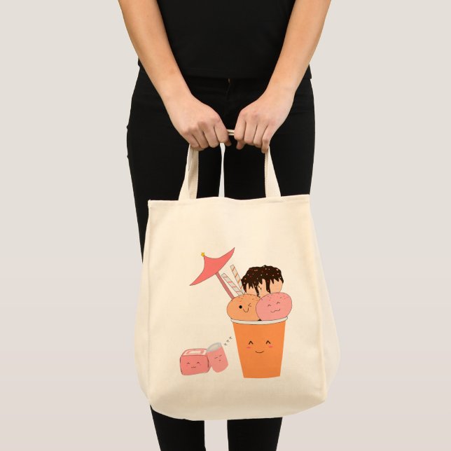 Bolsa de mano | Taza de helado Kawaii (Anverso (producto))