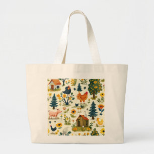 Bolsa de mano temática de animales de granja