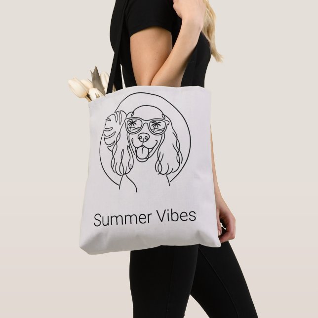 Bolsa de mano tropical de Cocker Spaniel (Detalle)