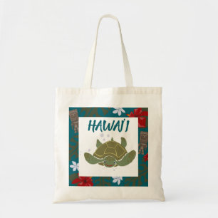 Bolsa de mano tropical de tortuga marina de dibujo