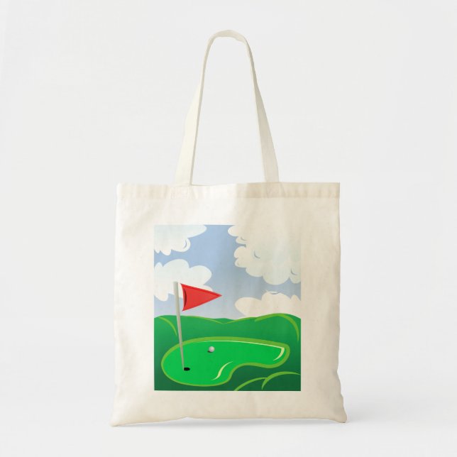 Bolsa de mano verde de campo de golf (Frente)