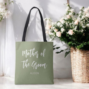 Bolsa de mano verde sage para la madre del novio