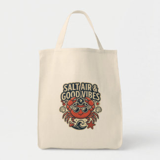 Bolsa de mano vintage de playa Salt Air & Good Vib