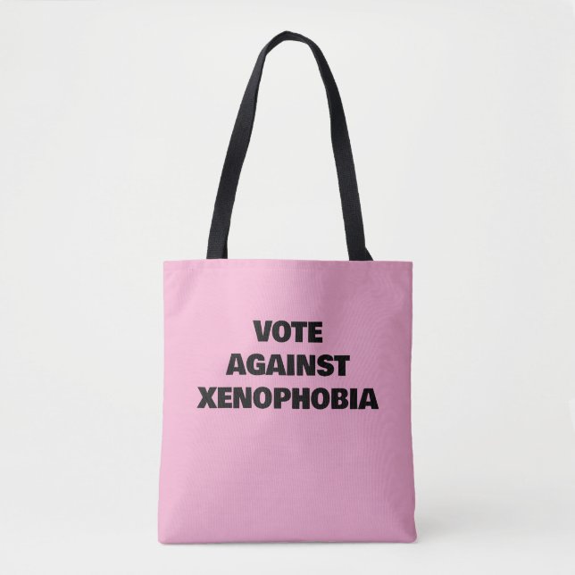 Bolsa de mano Vota Contra la Xenofobia (Anverso)