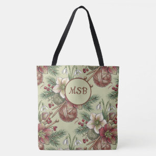 Bolsa de manualidades de punto para Navidad