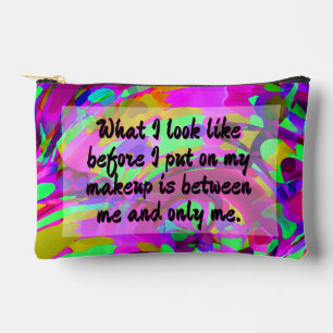 Bolsa de maquillaje colorida y humorística