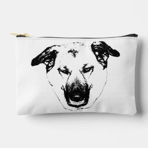 Bolsa de maquillaje con cabeza de perro festiva Ve