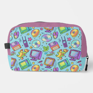 Bolsa de maquillaje con estética retro de tecnolog