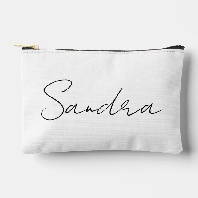 Bolsa de maquillaje con nombre personalizado, Mono (Anverso)