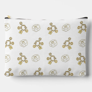 Bolsa de Maquillaje con Patrón de Amuleto Dorado C