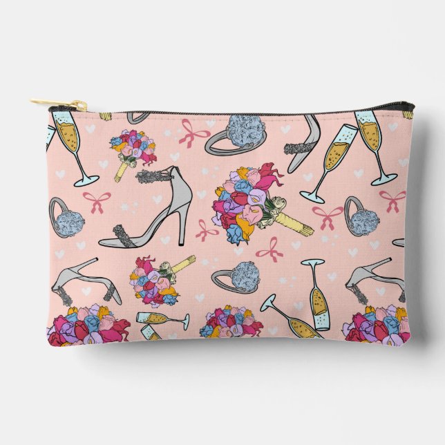 Bolsa de maquillaje cosmético boda/ Bolsa de inodo (Anverso)