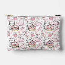 Bolsa de maquillaje de accesorios de gato finos de