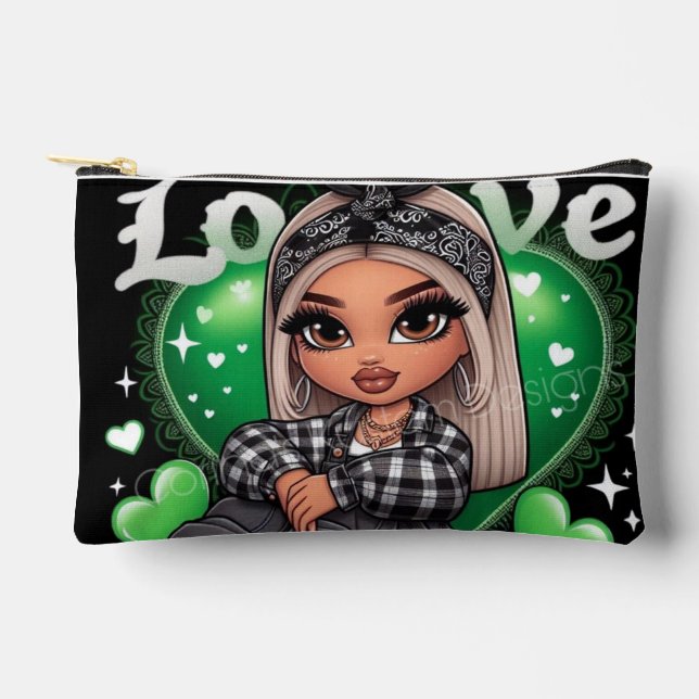 Bolsa de maquillaje de amor Chicana (Anverso)