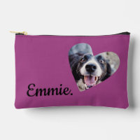 Bolsa de maquillaje de cara de perro personalizado