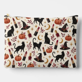 Bolsa de Maquillaje de Gatos Negros y Labial de Ha