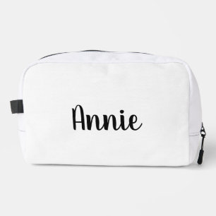 Bolsa de maquillaje de nombre de cuero, novia Boda