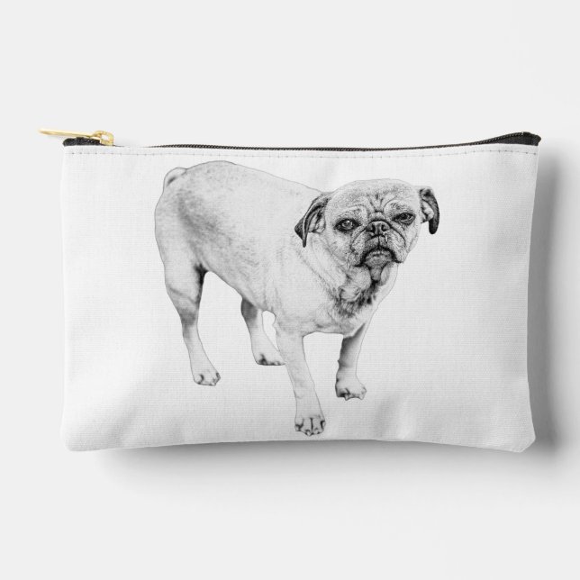 Bolsa de Maquillaje de Perro Sombreado Sereno para (Anverso)