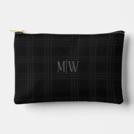 Bolsa de Maquillaje de Tartán Escocés Negro Person