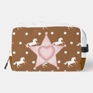 Bolsa de maquillaje de vaquera