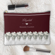 Bolsa de maquillaje elegante de bodas de otoño en