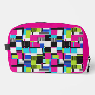 Bolsa de Maquillaje Estética Geométrica Neon Glitc