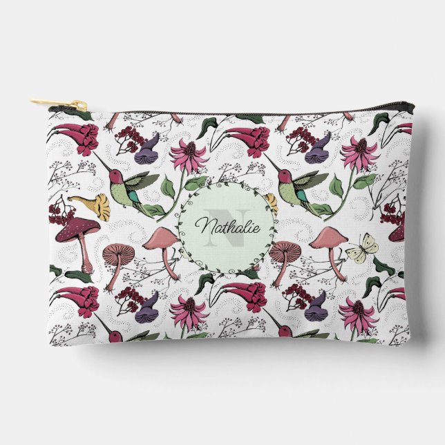 Bolsa de maquillaje floral de Cuaderno Spring Gard (Anverso)
