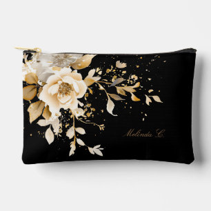 Bolsa de maquillaje floral de elegancia sin esfuer