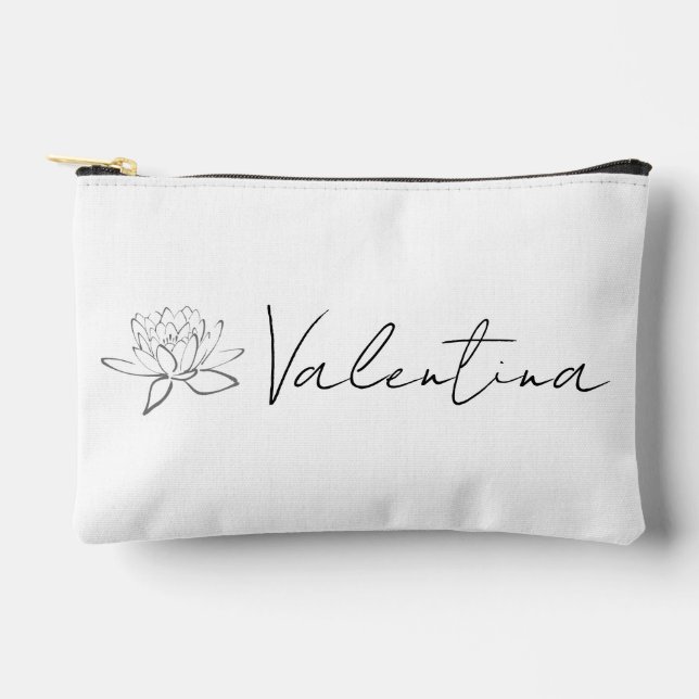 Bolsa de maquillaje grande de novia, regalo de Día (Anverso)