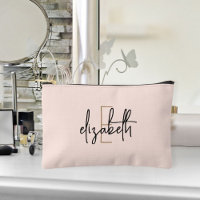 Bolsa de maquillaje monograma Rubor rosa para cosm