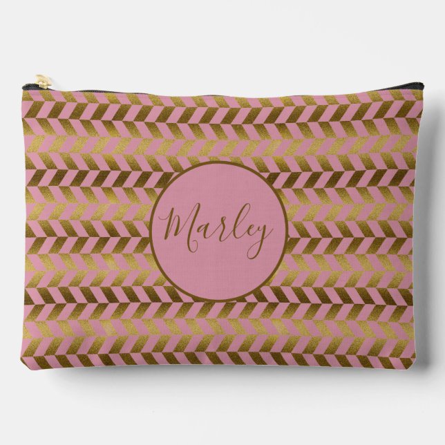 Bolsa de maquillaje personalizada de Herringbone R (Anverso)