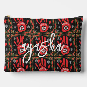 Bolsa de Maquillaje Roja y Negra MMIW Nativo Ameri