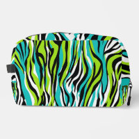 Bolsa de maquillaje Verde azulado Azul Zebra Anima