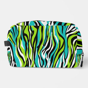 Bolsa de maquillaje Verde azulado Azul Zebra Anima