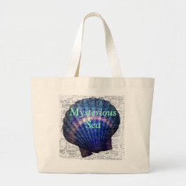 Bolsa de mar misteriosa con una concha de mar