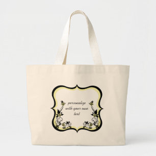 Bolsa de marco floral suave, amarillo claro